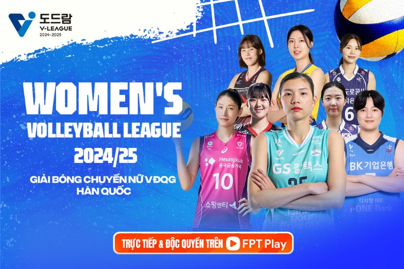 FPT exclusively broadcasts matches in the 2024-2025 Korean National Volleyball Championship from February 13. Photo: FPT Play