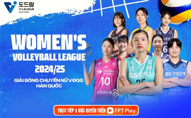 FPT exclusively broadcasts matches in the 2024-2025 Korean National Volleyball Championship from February 13. Photo: FPT Play