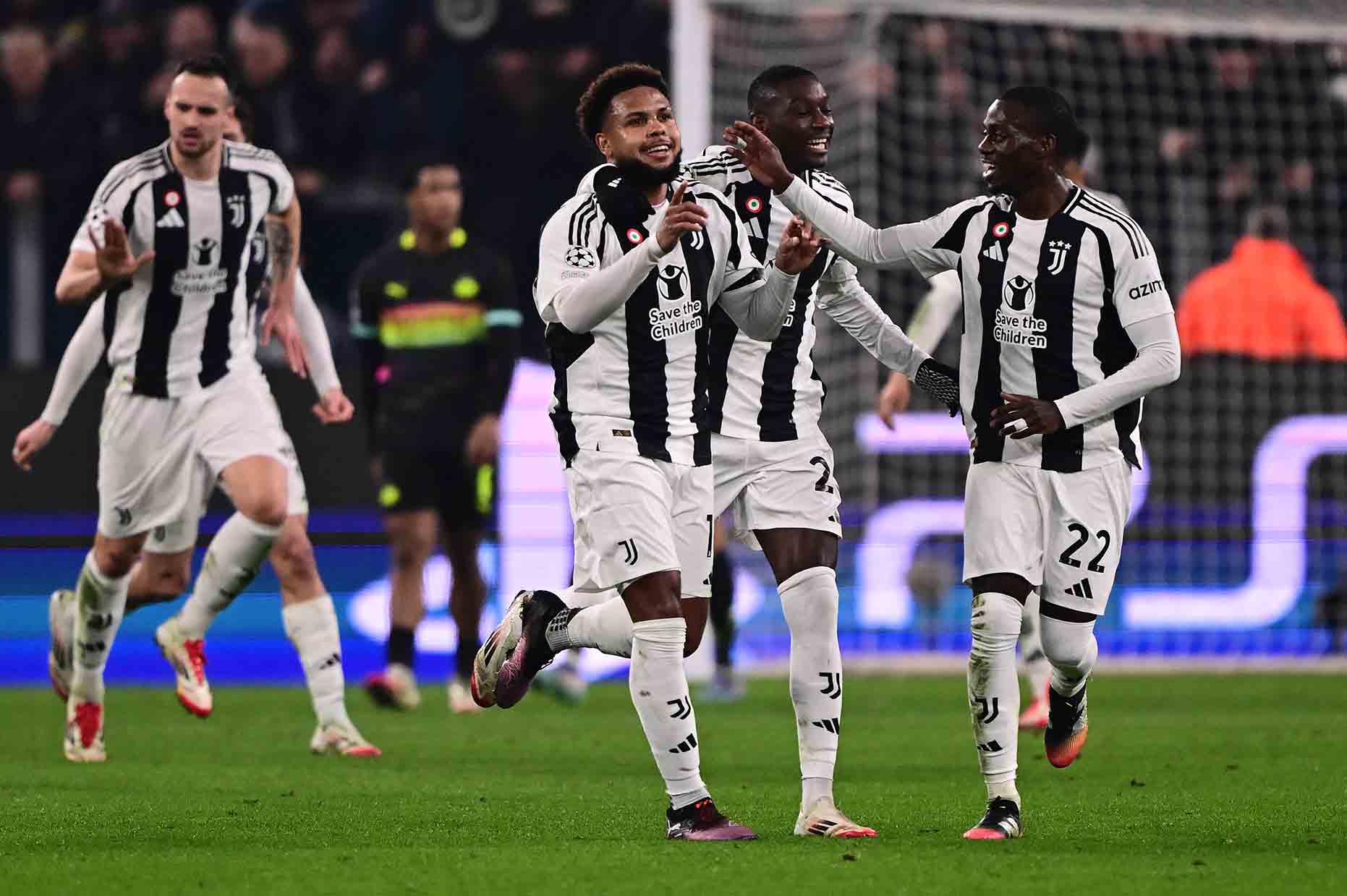 Juventus had an important victory in the first leg of the Champions League play-off round against PSV. Photo: AFP