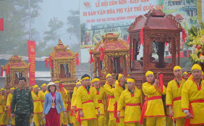 The 2025 Con Son - Kiep Bac Spring Festival in Hai Duong will be held on a large scale. Photo: Mai Huong