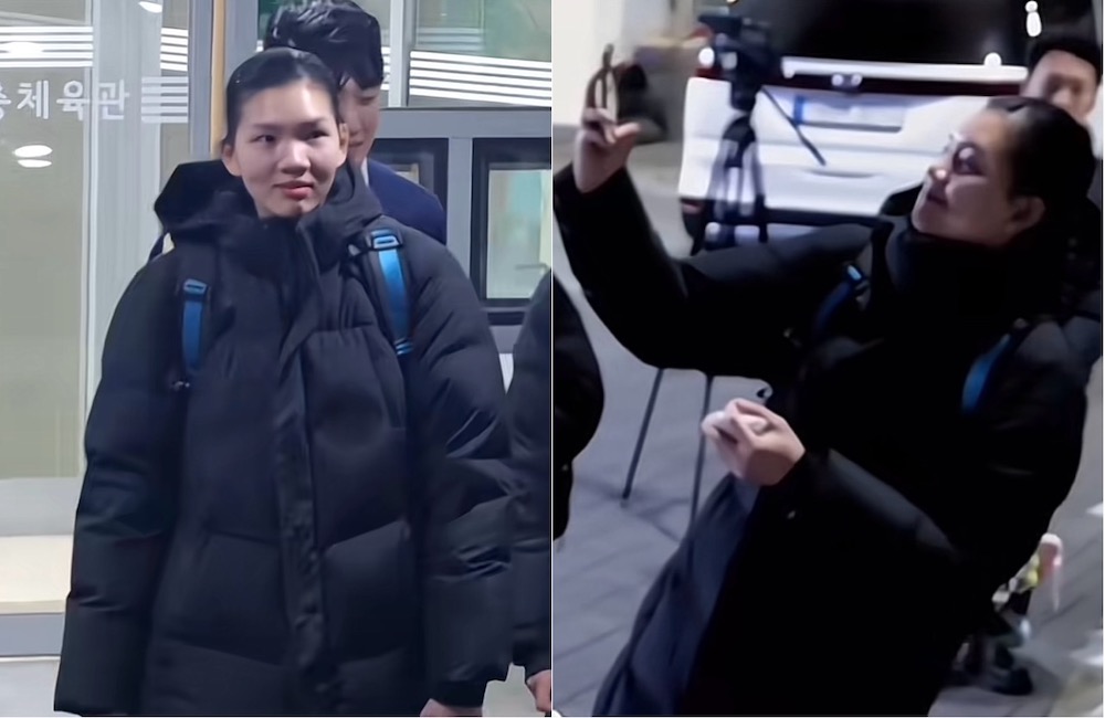 Bich Thuy is sought after by fans when playing for the Korean volleyball team. Photo: Cut from video