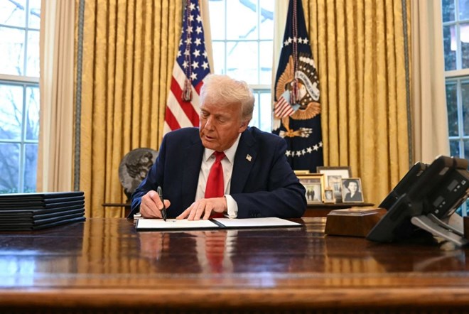 US President Donald Trump at the White House on February 3, 2025. Photo: AFP