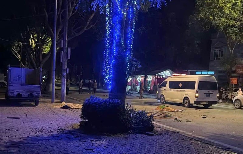 Hiện trường vụ tai nạn khiến 3 người tử vong ở Lào Cai. Ảnh: Người dân cung cấp