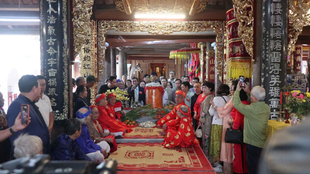 The village's elderly celebrate the 14th of January.