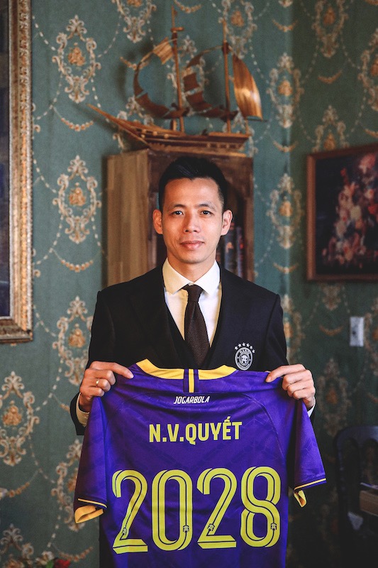 Van Quyet va cot moc moi cung Ha Noi FC. Anh: HNFC