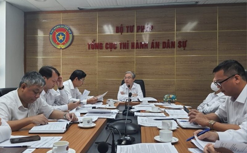 Image at the Conference on reorganizing the Civil Judgment Enforcement System in early February. Photo: General Department of Civil Judgment Enforcement
