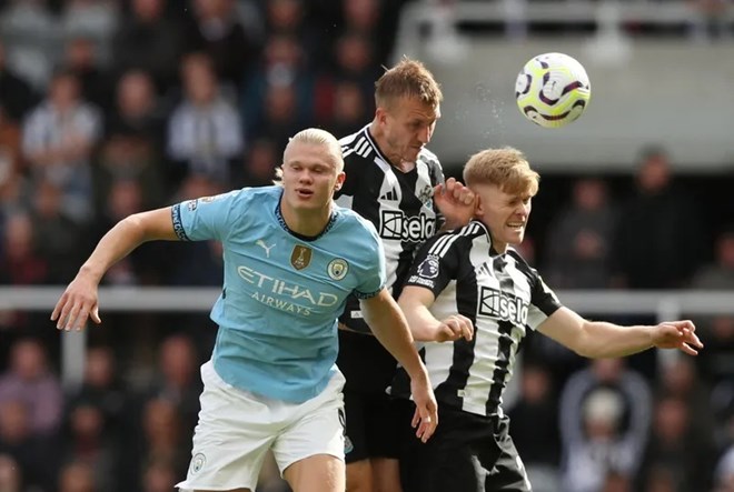 Man City hoa voi Newcastle 1-1 o tran luot di tren san khach. Anh: Man City