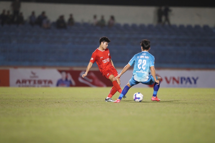 Da Nang va The Cong Viettel hoa 1-1. Anh: Song Han