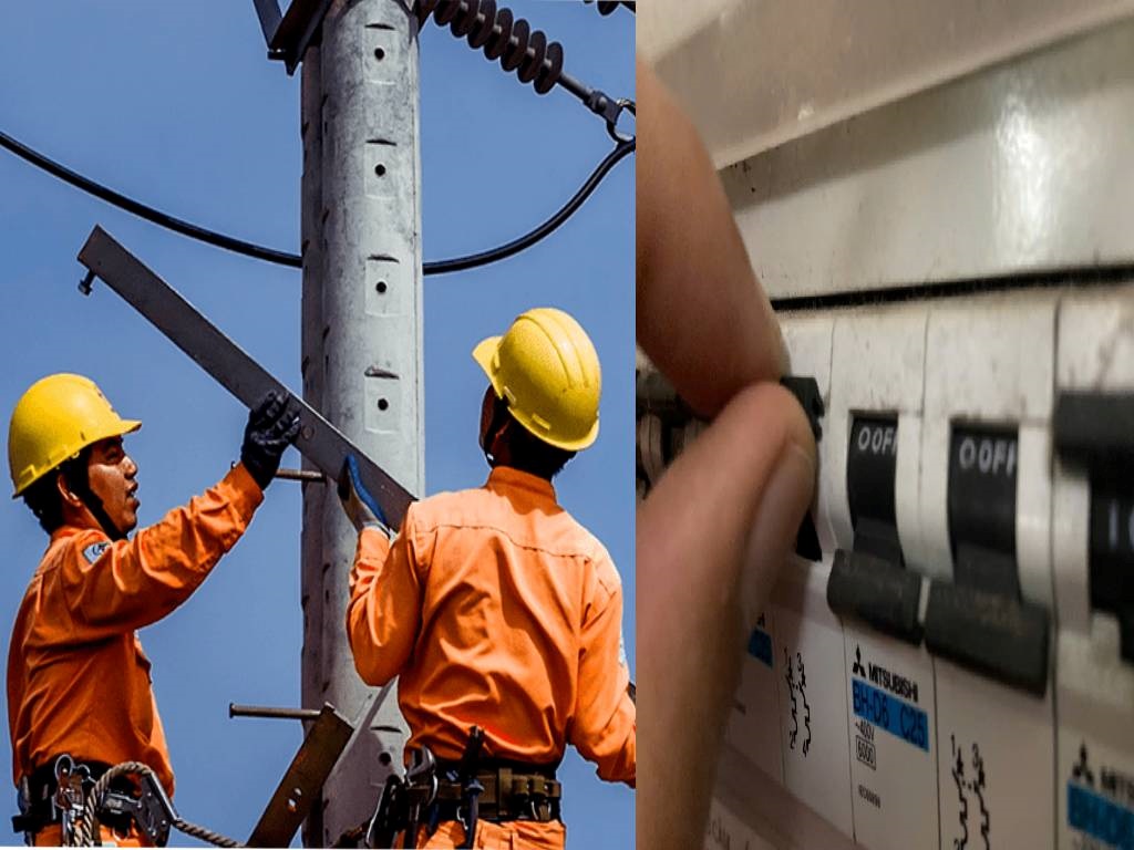 Tây Ninh cúp điện một số khung giờ ngày 16 và 17.2 tại nhiều khu vực. Ảnh ghép: Huyền Trân