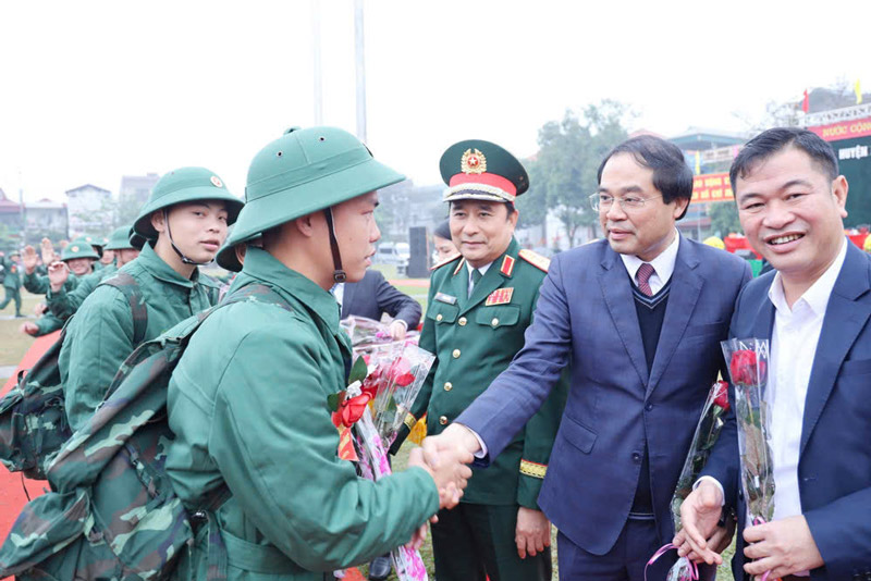 Lao Cai Provincial Party Secretary Trinh Xuan Truong attended the launching ceremony in Bat Xat district. Photo: Thanh Phu