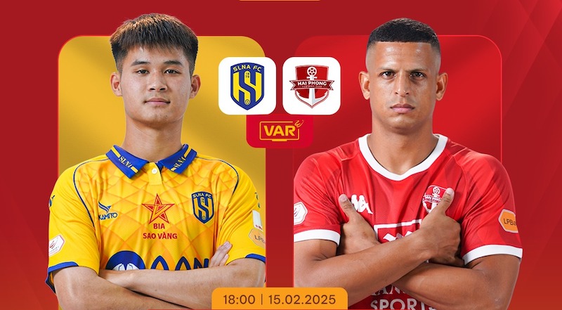 Song Lam Nghe An meets Hai Phong in round 13 of V.League 2024-2025. Photo: VPF