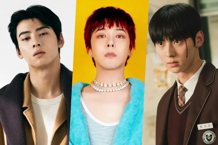 Cha Eun Woo, G-Dragon and Hwang Minhyun are the 3 hottest male Kpop idols of February. Photo: Soompi
