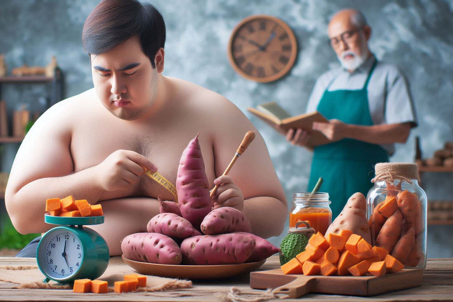 Nutrition and high fiber content in sweet potatoes are beneficial for people with obesity, high cholesterol and high blood pressure. Photo - AI: Ngoc Thuy