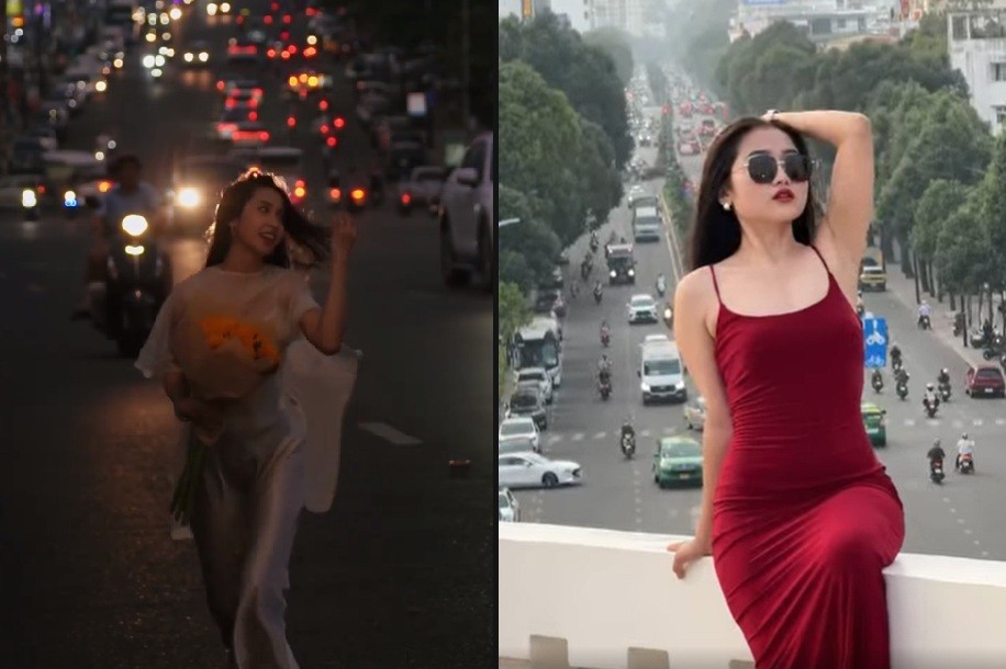 Some photos of check-in in the style of Dai Ly slope in Vung Tau. Photo: Interviewee