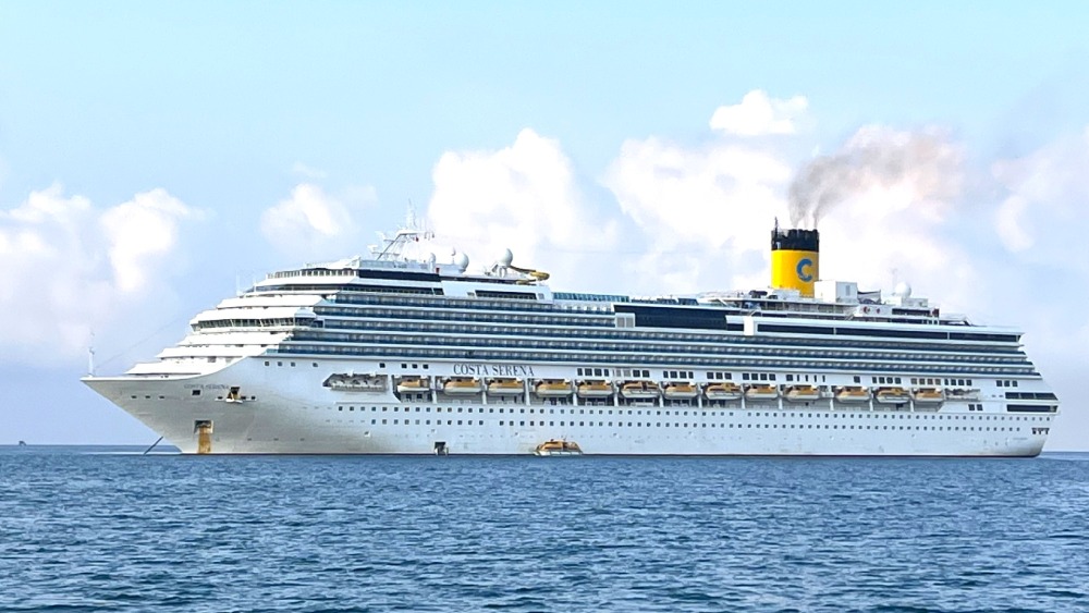 The Costa Serena cruise ship brought nearly 2,700 international visitors to Phu Quoc. Photo: CTV