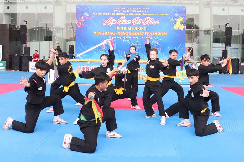 Tiet muc bieu dien cua mon vo co truyen. Anh: So VHTTDL Binh Duong