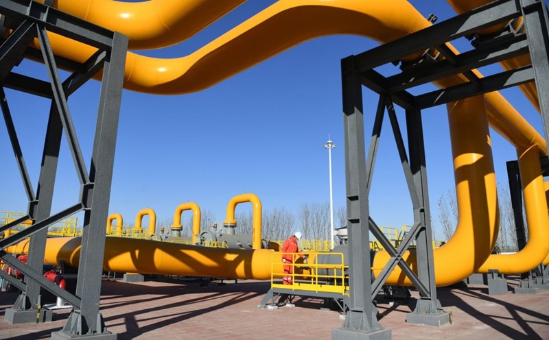 The gas pipeline from Russia to China. Photo: Xinhua