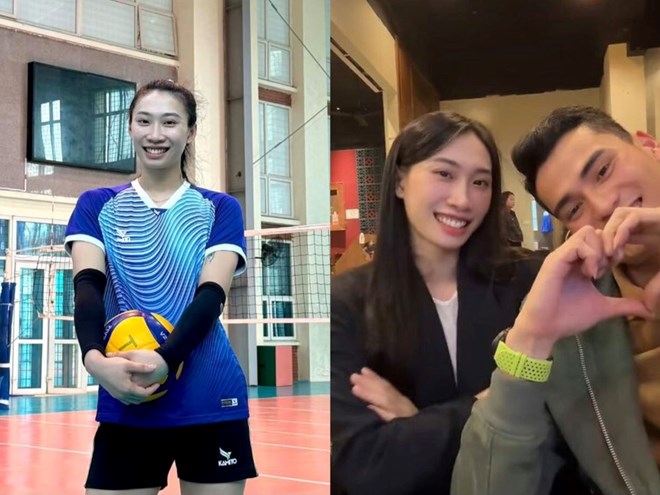 Nguyet Anh is dating track and field athlete Quach Cong Lich. Photo: FBNV