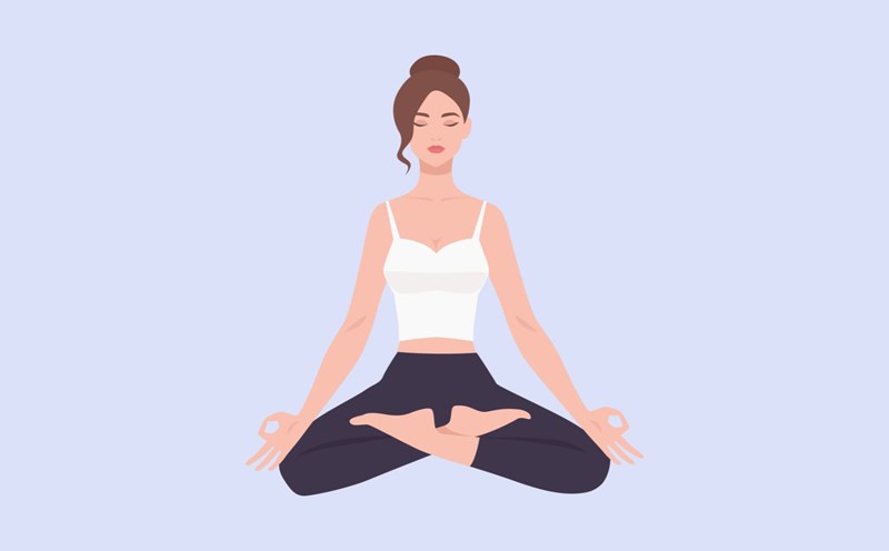 Yoga helps strengthen the immune system by reducing stress. Graphic photo: Ha My