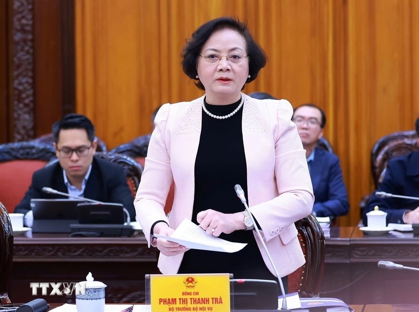 Minister Pham Thi Thanh Tra requested to strengthen inspection, examination, auditing... in the management and use of public finance and assets. Photo: VNA
