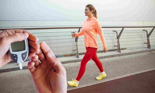 Tốc độ đi bộ có liên quan đến kiểm soát đường huyết. Đồ họa: Hạ Mây