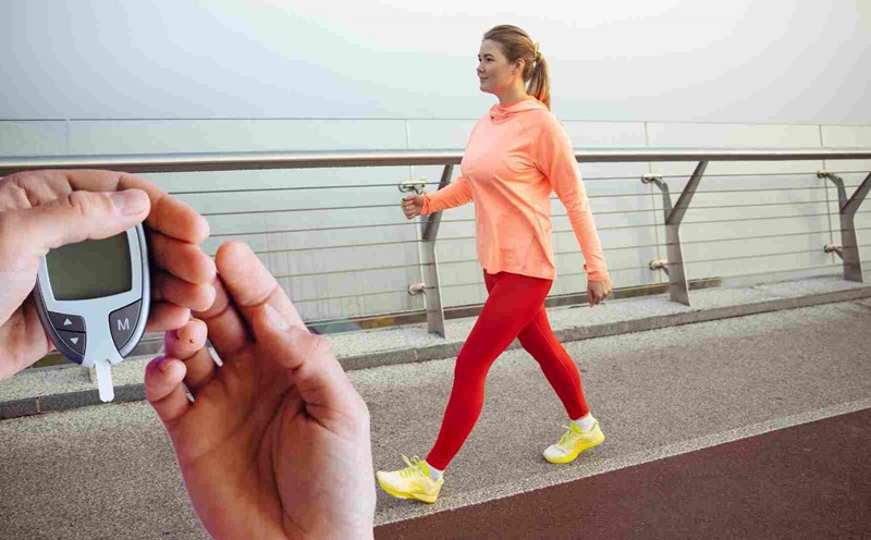 Walking speed is related to blood sugar control. Graphics: Ha May