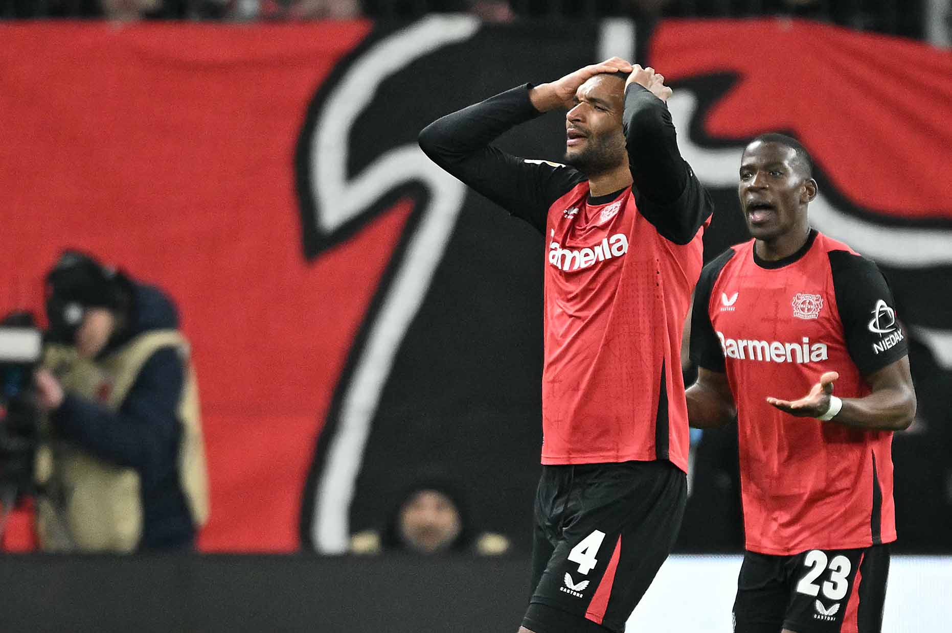 Bayer Leverkusen may not be able to successfully defend their Bundesliga title. Photo: AFP