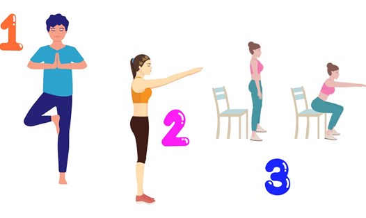 Bài kiểm tra giữ thăng bằng, duy trì sức mạnh sau 50 tuổi.
