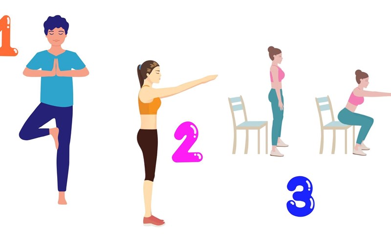 Test to maintain balance and maintain strength after age 50.