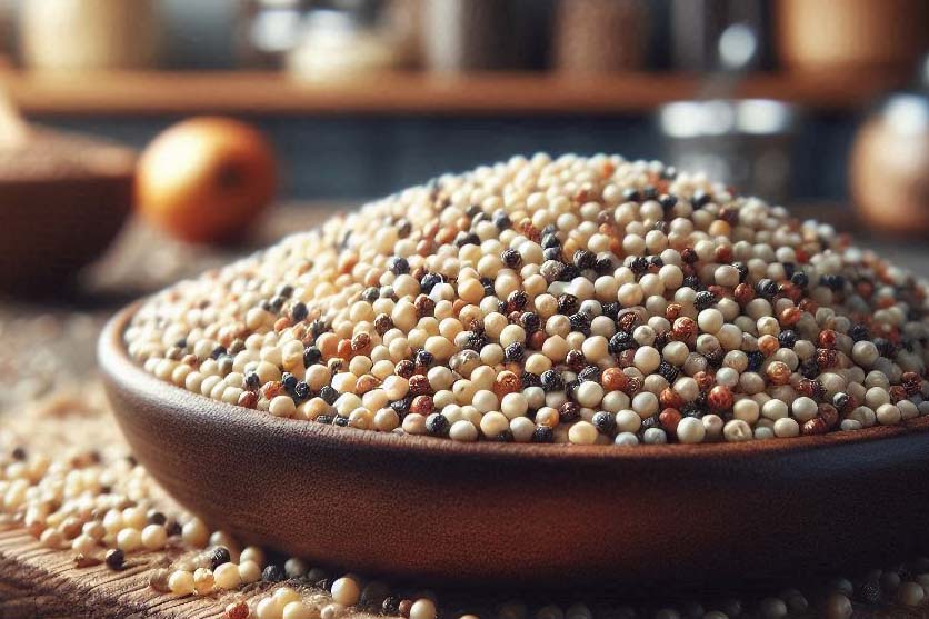 Quinoa is nutritious and has the ability to help control triglyceride levels in the blood. Photo - AI: Huu Vu