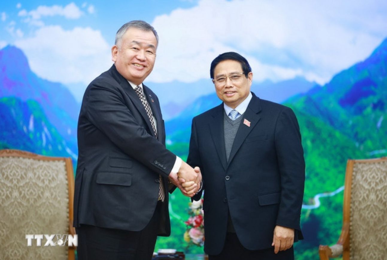 Prime Minister Pham Minh Chinh received Mr. Nagao Yutaka, Chairman of Yamato Group of Japan. Photo: VNA