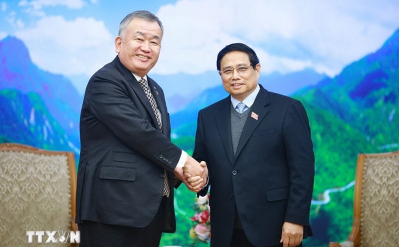 Prime Minister Pham Minh Chinh received Mr. Nagao Yutaka, Chairman of Yamato Group of Japan. Photo: VNA