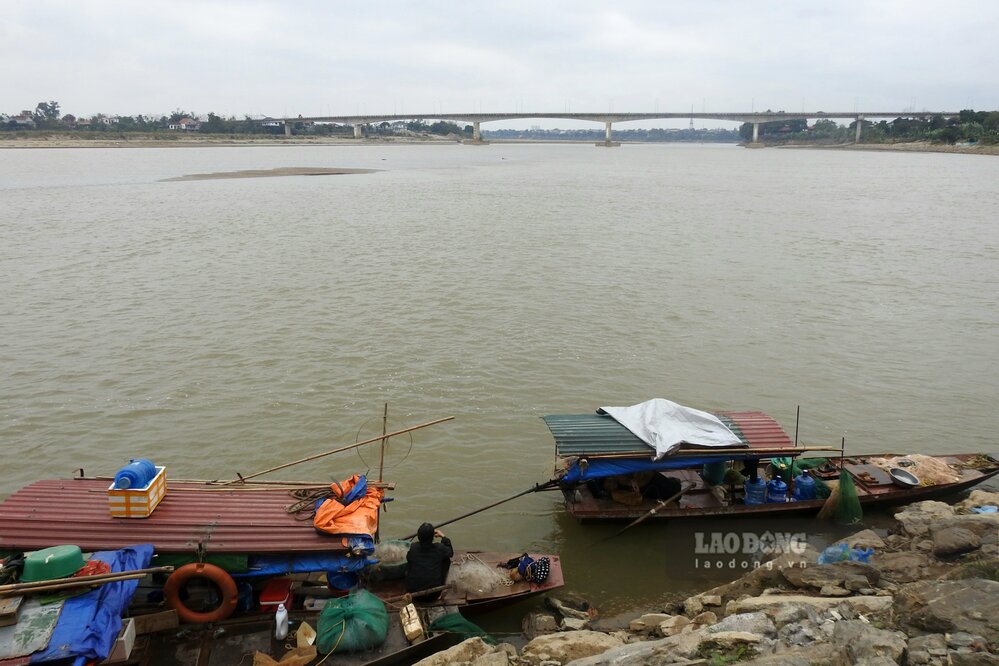 Nhung chiec thuyen tro ve bo sau nhieu gio lenh denh tren song. Anh: To Cong.