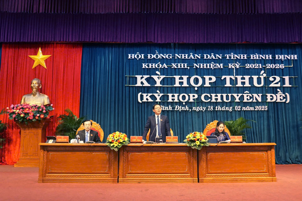 Binh Dinh Provincial People's Council held the 21st Session. Photo: Hai Anh