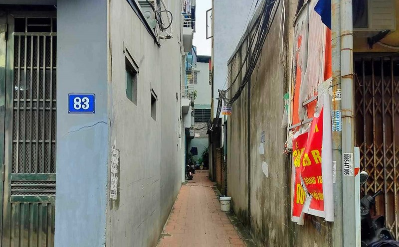 The area of the woman named N's house (Tram street, Long Bien ward, Long Bien district) - where she took care of a 5-month-old baby girl. Photo: Nguyen Long