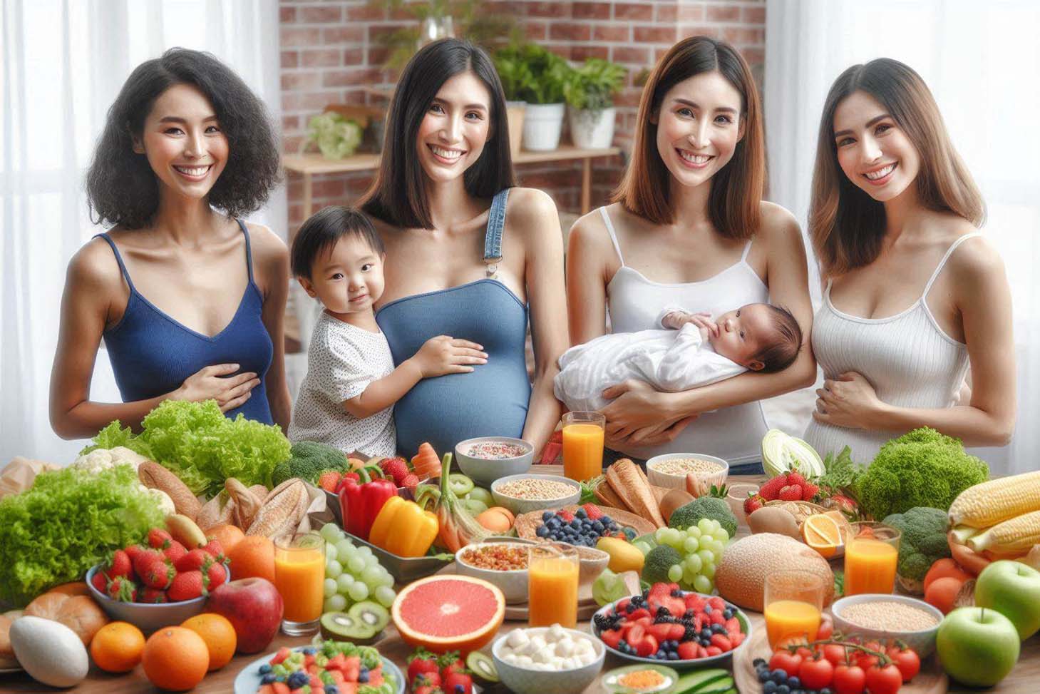 Choosing foods during the postpartum period is very necessary for mothers. Photo - AI: Cat Tien
