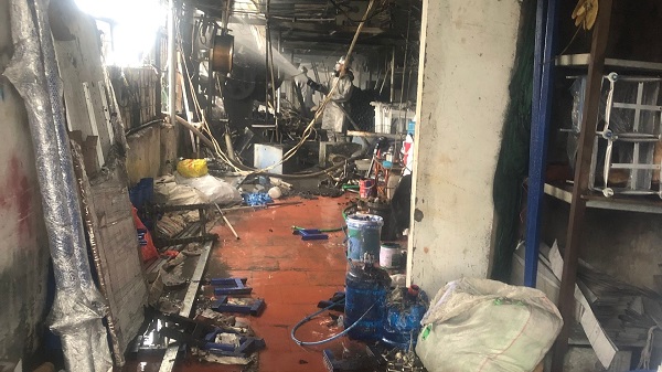 Fire scene. Photo: Tien Cuong