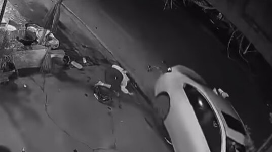 Scene of the accident in Binh Giang district, Hai Duong province. Photo: Cut from clip