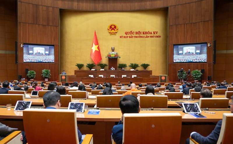 On the afternoon of February 18, National Assembly Chairman Tran Thanh Man signed a Resolution on the structure of the number of Government members for the 15th National Assembly term. Photo: National Assembly