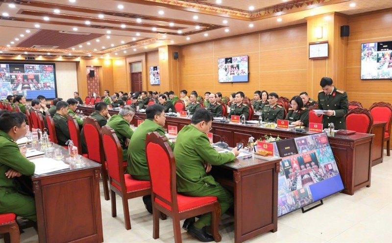 Nam Dinh Provincial Police deploys a Plan to arrange and assign officers according to Project No. 25 of the Central Public Security Party Committee. Photo: VGP