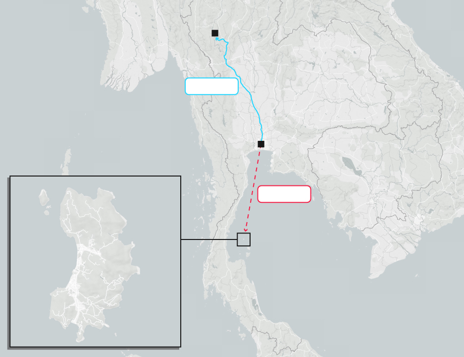 Dia diem moi cach dia diem cu khoang 1000km. Anh: Daily Mail