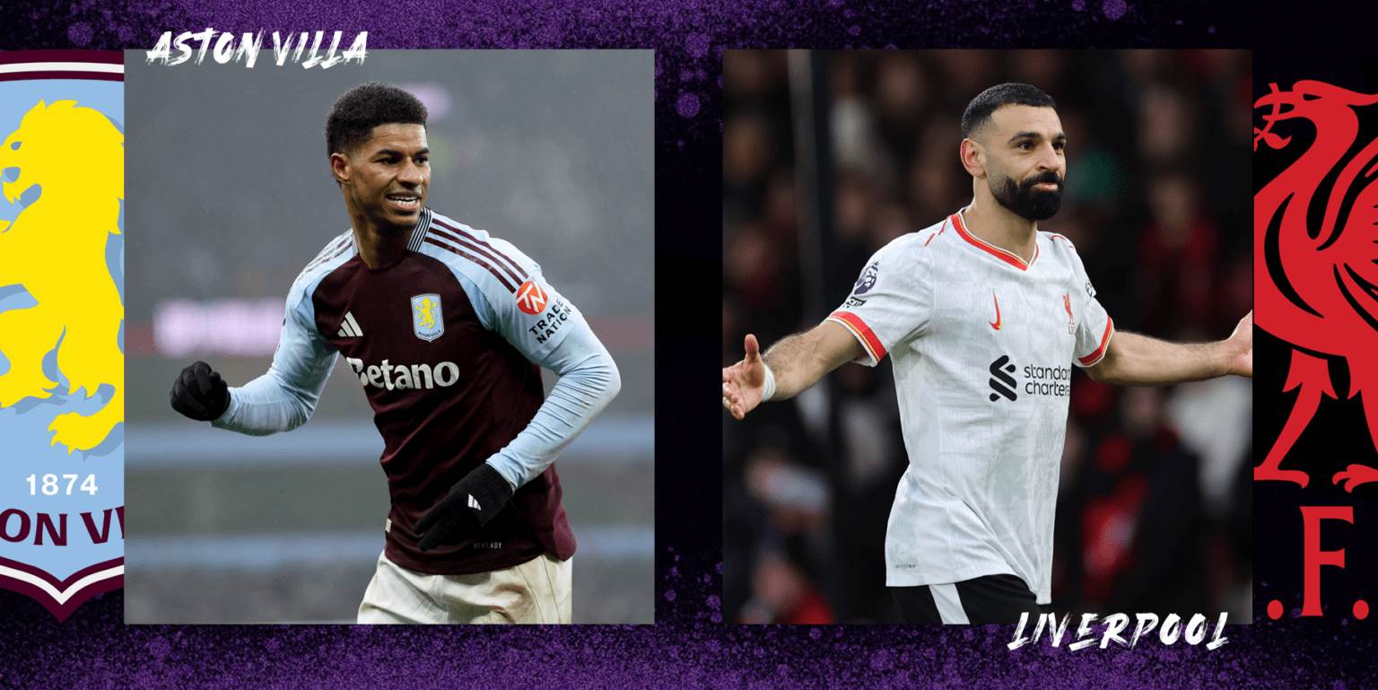Marcus Rashford and Salah are two notable players in the Aston Villa vs Liverpool match. Photo: Opta