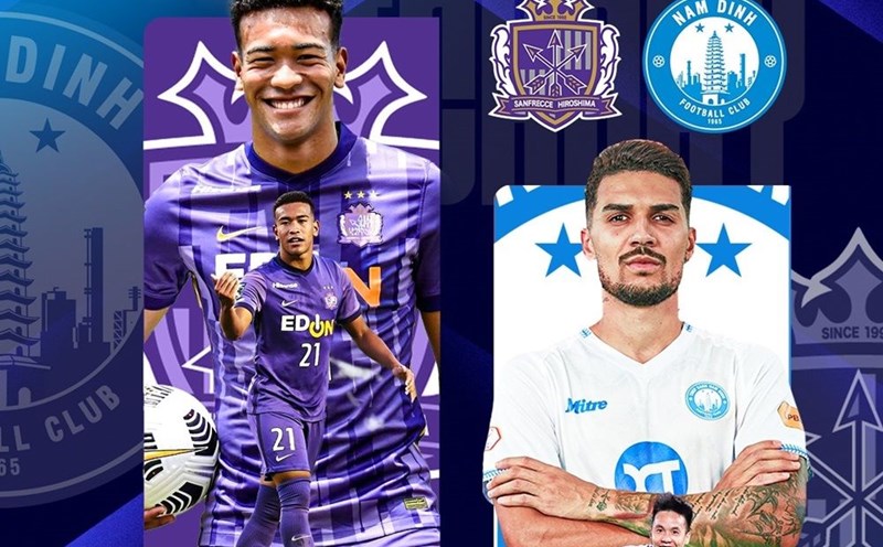 Nam Dinh is at a big disadvantage when they play Sanfrecce Hiroshima in the second leg. Photo: FPT Play