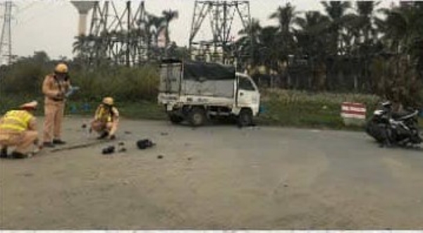 Scene of the accident. Photo: Hai Phong City Traffic Safety Committee