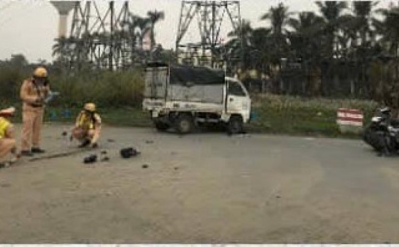 Scene of the accident. Photo: Hai Phong City Traffic Safety Committee
