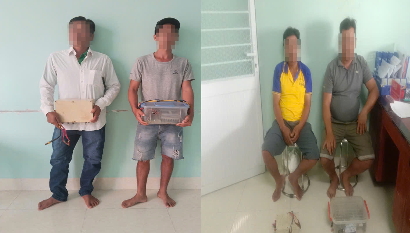 People voluntarily came to hand over the electrical stimulation device to the police. Photo: Provided by the police