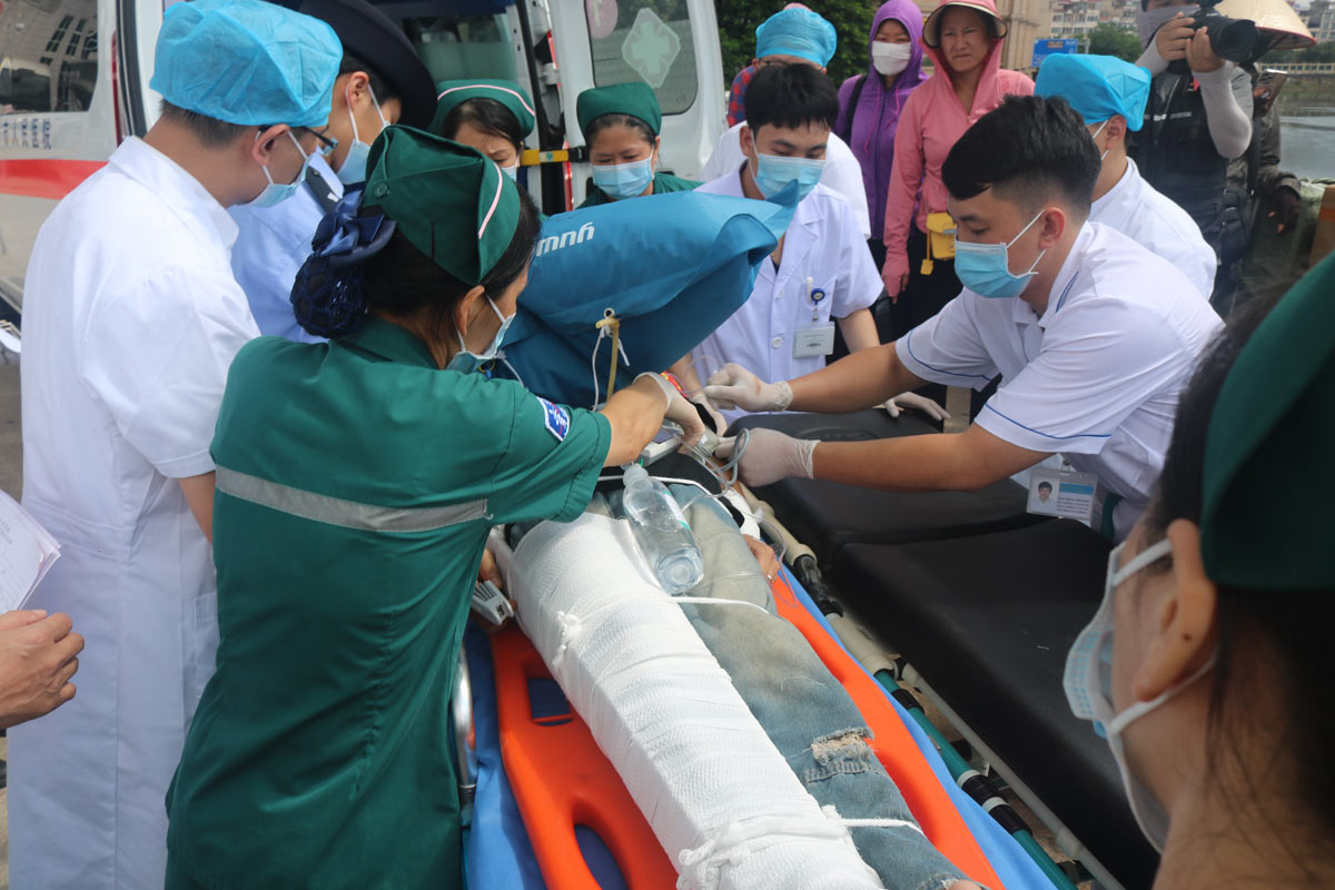 Mong Cai (Vietnam) - Dongxing (China) medical relief drill in July 2023. Photo: Mong Cai Portal
