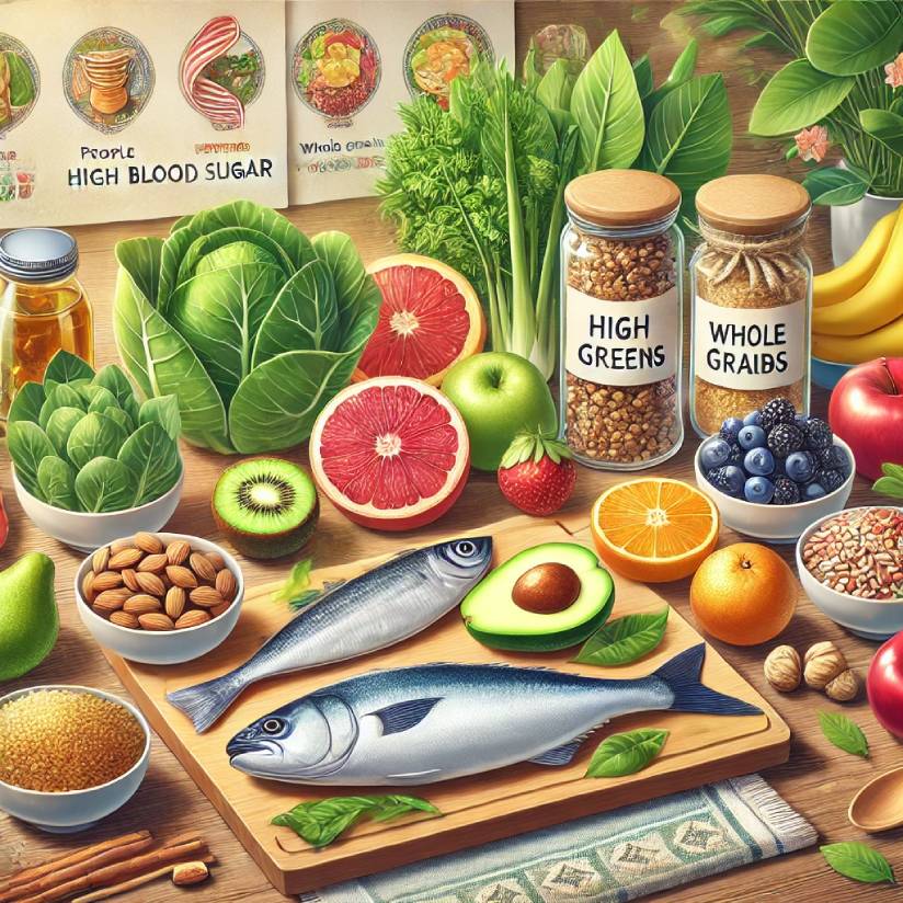 Here are some suggestions on foods and eating habits to help people with high blood sugar lose weight safely. Photo collage: Huyen Trang