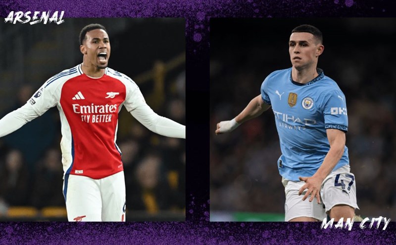 Arsenal vs Man City is the most exciting match of round 24 of the Premier League. Photo: Opta