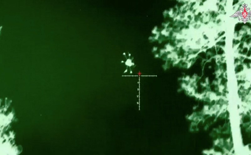 Russian snipers attack Ukrainian UAV from a distance. Photo: Russian Defense Ministry